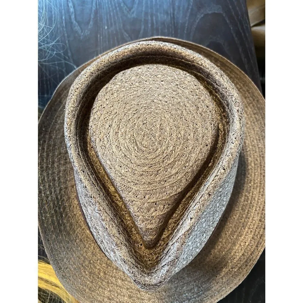 Vintage Dorsey Jay Straw Fedora Hat - Picture 6 of 9